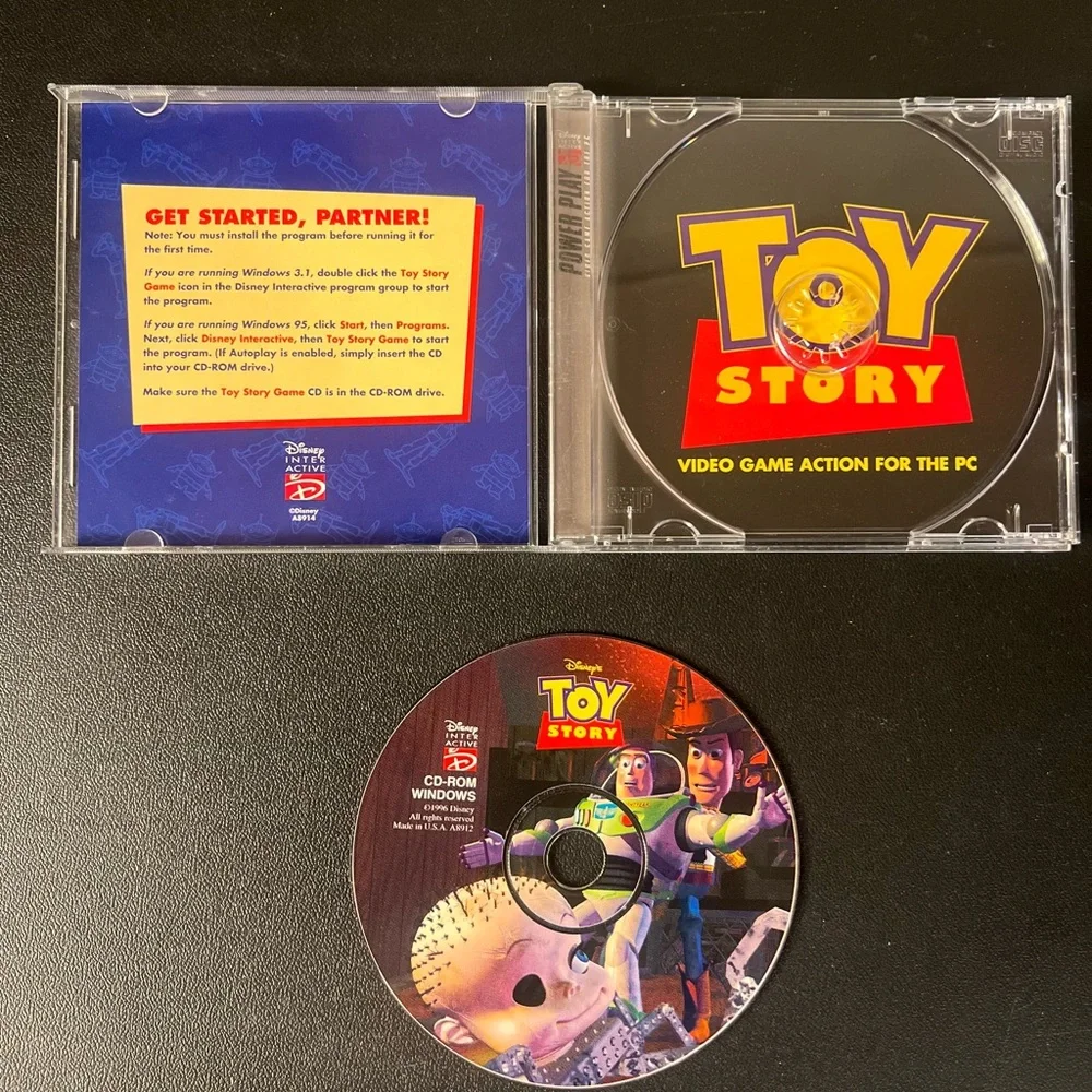Toy Story Video Game Power Play PC CD-Rom 1996 Disney Pixar Interactive